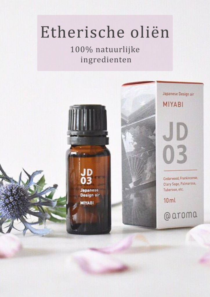Etherische olie JD03 Miyabi 10ml is gemaakt van 100% natuurlijke ingredienten. Zorgvuldig door @Aroma en Geurdesign geselecteerd